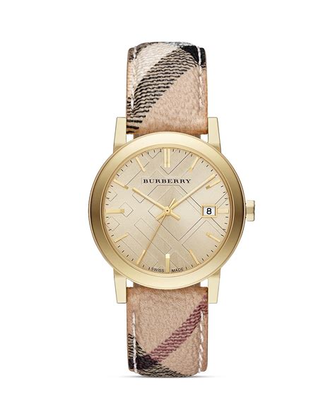 burberry haymarket watch strap|Burberry Haymarket Check Round Strap Round Watch, 38mm .